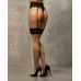 Панчохи чорного кольору Obsessive Nutris stockings розміри XL/2XL