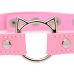 Чокер с кольцом в виде котика розового цвета Master Series Kinky Kitty Ring 