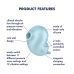 Вакуумный клиторальный стимулятор голубого цвета Satisfyer Sassy Seal Вакуумный клиторальный стимулятор голубого цвета Satisfyer Sassy Seal