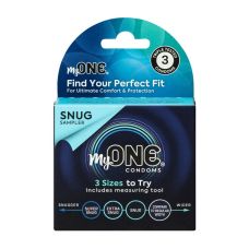 Набір презервативів із 3х розмірів прозорі ONE MyONE Snug Sampler 3 штуки