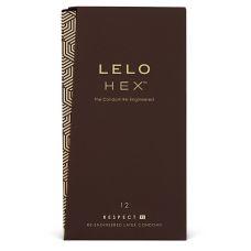 Презервативы тонкие и суперпрочные увеличенного размера LELO HEX Condoms Respect размер XL 12 штук