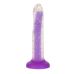 Светящийся в темноте фаллоимитатор на присоске фиолетового цвета Addiction Dildo Purple Confetti 