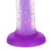 Светящийся в темноте фаллоимитатор на присоске фиолетового цвета Addiction Dildo Purple Confetti 