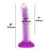 Светящийся в темноте фаллоимитатор на присоске фиолетового цвета Addiction Dildo Purple Confetti 