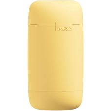 Мастурбатор двухсторонний сквозной в колбе для мужчин желтого цвета TENGA PUFFY Custard 