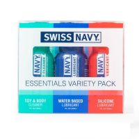 Подарочный набор лубрикантов 2 штуки и чистящего средства для игрушек Swiss Navy Essentials Variety Pack 3 штуки х 30 мл 