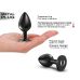 Анальная пробка металлическая черного цвета Dorcel ONIX PLUG размер M