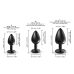 Анальная пробка металлическая черного цвета Dorcel ONIX PLUG размер M