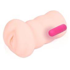 Мастурбатор вузенька вагина незаймана з вібрацією тілесного кольору Kokos VirginVibe