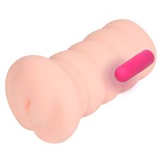 Мастурбатор двошаровий вагіна з вібрацією тілесного кольору Kokos Gloria Vibe