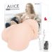 Мастурбатор Анус и Вагина с вибрацией и массажем телесного цвета Kokos ALICE 2WayPlus