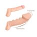 Насадка на член потовщує з пухирцями і стимулюючим рельєфом тілесного кольору Kokos Extreme Sleeve ES.09 розмір S