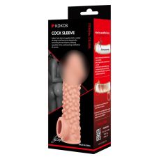 Насадка на член с отверстием для мошонки телесного цвета Kokos Cock Sleeve CS 004 размер M