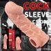 Насадка на член з отвором для мошонки та венами тілесного кольору Kokos Cock Sleeve CS 006 розмір L