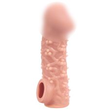 Насадка на член с отверстием для мошонки телесного цвета Kokos Cock Sleeve CS 009 размер L