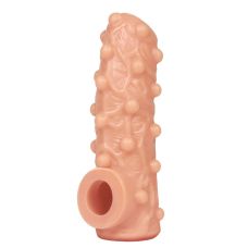 Насадка на член с отверстием для мошонки телесного цвета Kokos Nude Sleeve NS 003 размер M