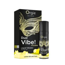 Рідкий вібратор зі смаком коктейлю Джин тонік лимон Orgie DUAL VIBE 15 мл