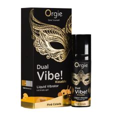 Рідкий вібратор зі смаком коктейлю Піна колада Orgie Dual Vibe 15 мл