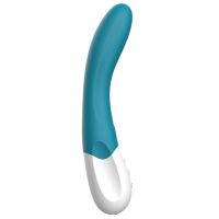 Вібратор вагінальний та для точки G бірюзового кольору Liebe Bend It Rechargeable