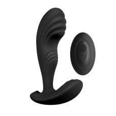 Вібромасажер простати з рельєфною головкою та пультом управління чорний S Pleasures Premium Cozy