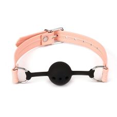 Кляп шарик в рот телесно черного цвета Liebe Seele Dark Candy Ball Gag