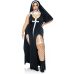 Костюм монашки грешницы для ролевых игр черно белый Leg Avenue Sultry Sinner размеры 1X-2X Костюм монашки грешницы для ролевых игр черно белый Leg Avenue Sultry Sinner размеры 1X-2X