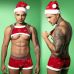 Новорічний чоловічий еротичний костюм червоного кольору JSY 9133 розмір One Size