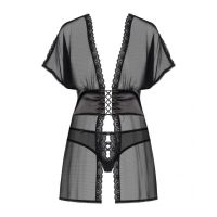 Сукня з глибоким декольте та шнурочкою чорного кольору JSY JS228166 розміри L/XL