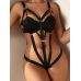 Боди с ремешками черного цвета JSY JS228171 размеры S/M