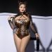 Эротический костюм кошечки для ролевых игр леопардово черного цвета JSY P61127 размер Plus Size Эротический костюм кошечки для ролевых игр леопардово черного цвета JSY P61127 размер Plus Size