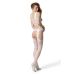 Бодистокинг с открытым доступом и открытой грудью белого цвета Passion модель BS106 размер One Size