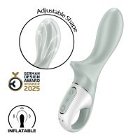 Анальный вибратор с ограничителем зеленого цвета Satisfyer Air Pump Booty 3