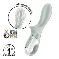 Анальний вібратор із обмежувачем зеленого кольору Satisfyer Air Pump Booty 3