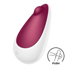 Вибратор для стимуляции клитора бордового цвета Satisfyer Spot On 3 Berry