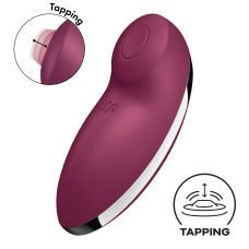 Вибратор Пульсатор для стимуляции клитора красного цвета Satisfyer Tap & Climax 2 
