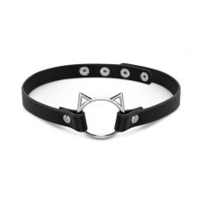 Чокер з кільцем у формі котика чорного кольору Bedroom Fantasies Kitty Choker