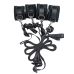 Растяжка на кровать для фиксации тела черного цвета Punishment 5-Piece Bed Restraint Kit  Растяжка на кровать для фиксации тела черного цвета Punishment 5-Piece Bed Restraint Kit