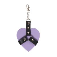 Брелок у формі серця на карабіні для ключів Бузковий Art of Sex Chained Heart