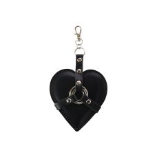 Брелок в форме сердца на карабине для ключей Черный Art of Sex Heart Angel