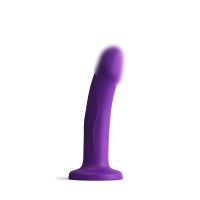 Насадка для страпона на присоске термоактивная силиконовая фиолетового цвета Dorcel Real Pleasure размер S