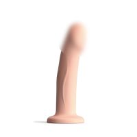 Насадка для страпона на присоске термоактивная силиконовая телесного цвета Dorcel Real Pleasure размер M
