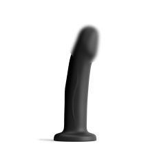 Насадка для страпона на присоске термоактивная силиконовая черного цвета Dorcel Real Pleasure размер M