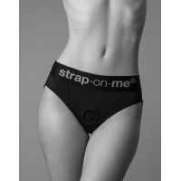 Трусы стринги для страпона черные Strap-On-Me Heroine harness размер XS