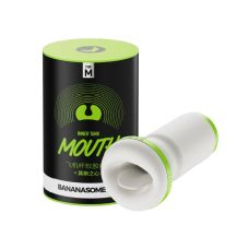 Рукав для мастурбатора Ротик білого кольору KissToy Bananasome MOUTH