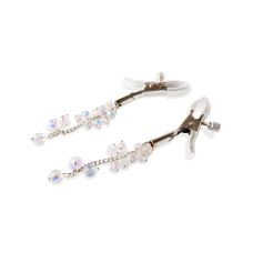 Зажимы для сосков с камушками белого цвета Art of Sex Snow 