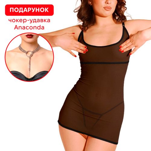 Сексуальное платье из сетки черное Art of Sex Sharlotte размеры XS-M