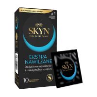 Презервативи з додатковим зволоженням із поліізопрену SKYN Ekstra Nawilżane 10 штук