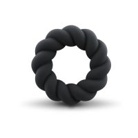 Эрекционное кольцо на член черное Rocks Off Twist