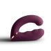 Двойной вибратор с изменяющим положением ручки для клиторально-влагалищной стимуляции и и для точки G бордового цвета Rocks Off Gemini Burgundy