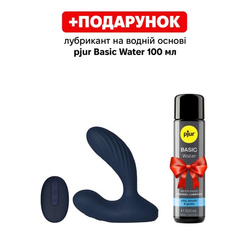 Смарт интерактивный вибромассажер простаты с функцией подогрева и пультом дистанционного управления синего цвета Svakom Vick Neo 2